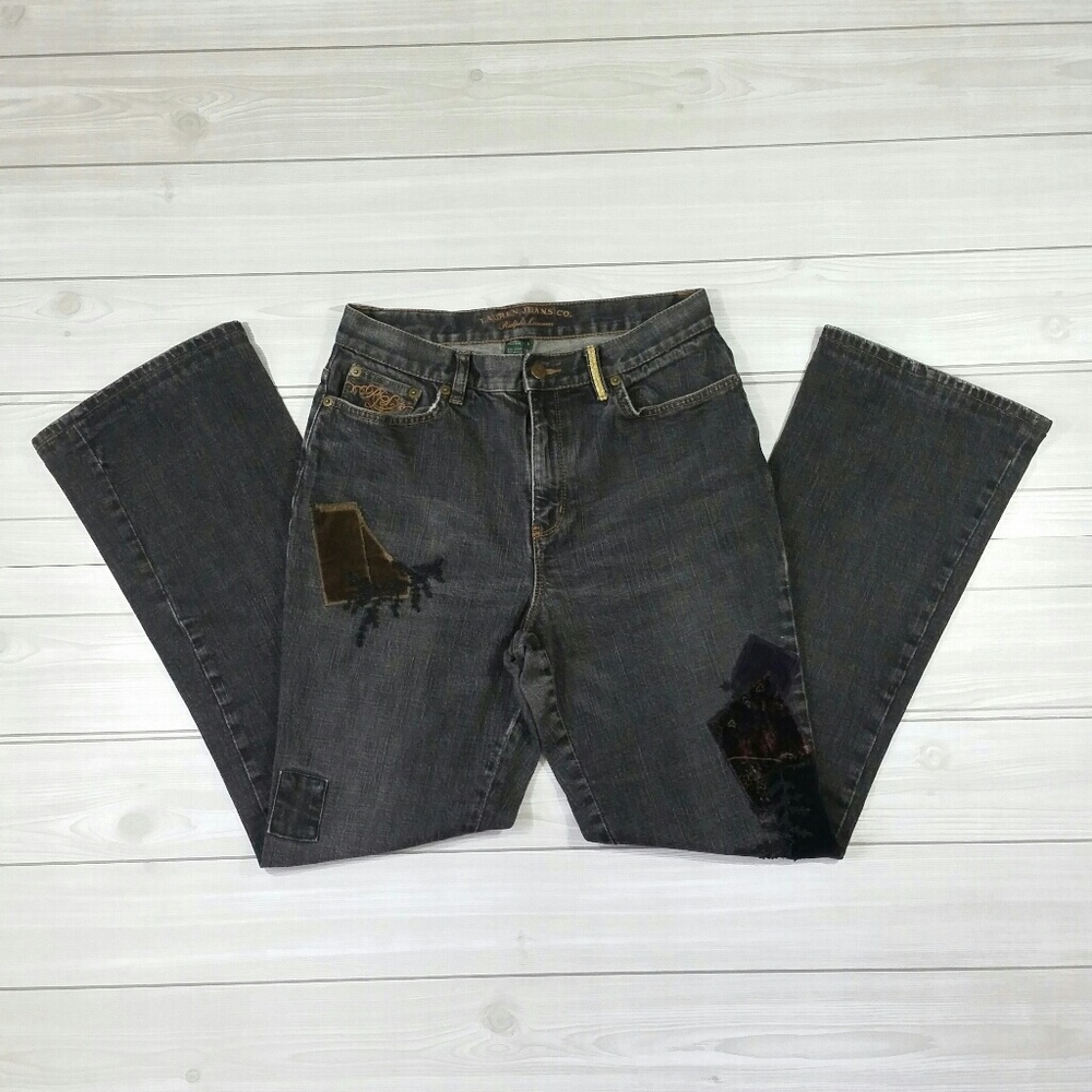 Lauren Jeans Co Ralph Lauren Patchwork Jeans Sz 8